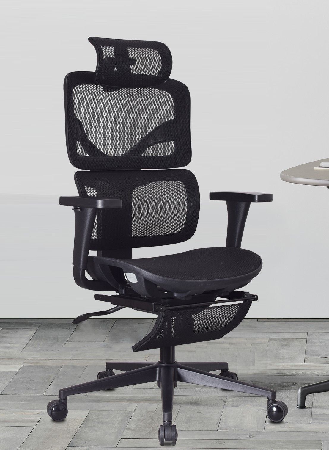 Ergonomic Executive High Mesh Back Office Chair Headrest Footrest Joyrest