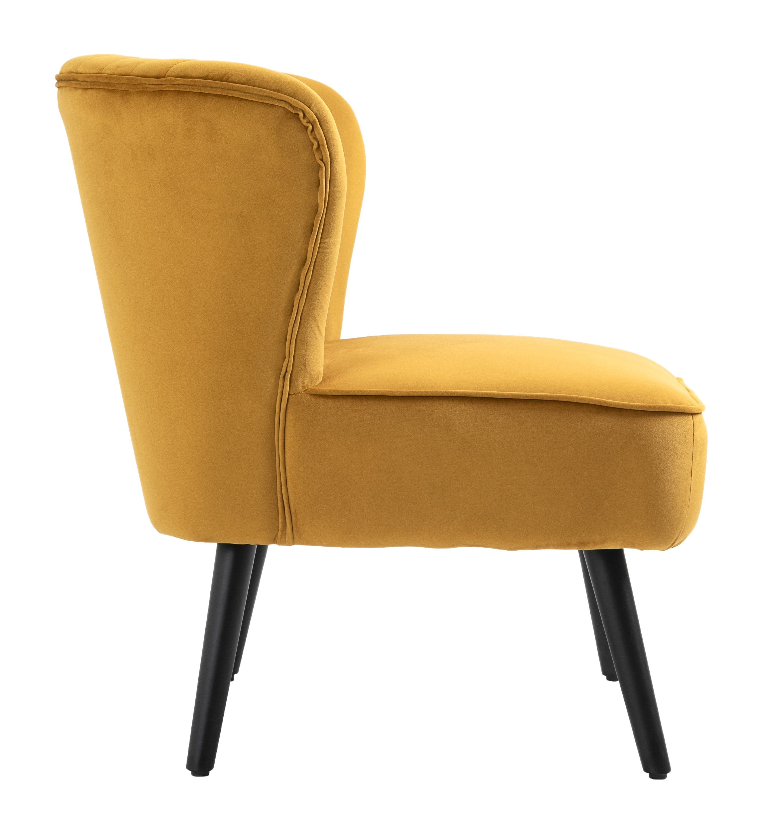 mustard velvet occasional chair