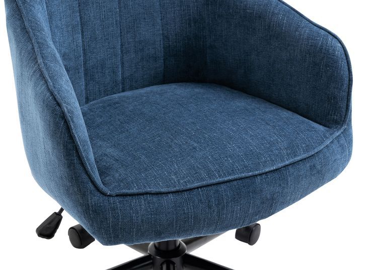 Navy best sale linen chair