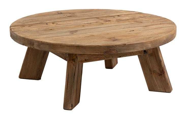 Recycled Timber Large Round Coffee Table