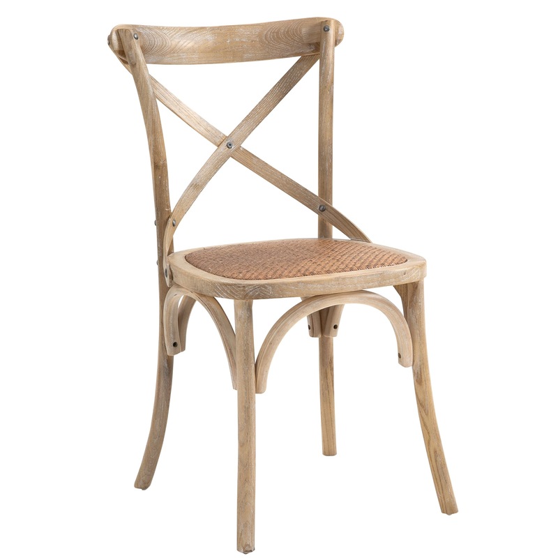 Buy Set of 2 Wooden Crossback Chairs Washed White Commercial Grade - MyDeal