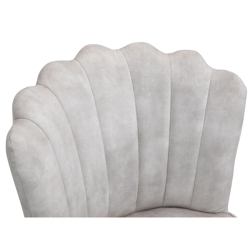 Buy Shell Velvet Upholstered Office Chair Gold BaseBeige MyDeal