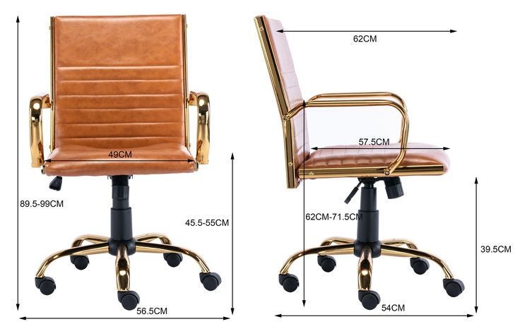 gold frame desk chair