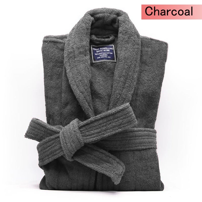 Ramesses Plush Egyptian Cotton Terry Toweling Bathrobe MyDeal