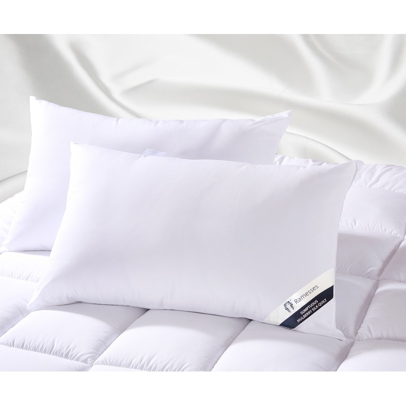 Ramesses AntiBacterial & Hypoallergenic Mulberry Silk TwinPack Pillow