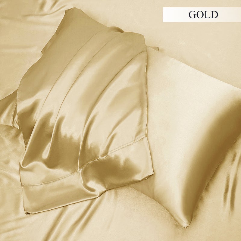 Ramesses Casablanca Ultra Soft Silky Satin Sheet Set With Optional Pillowcase Twin Pack