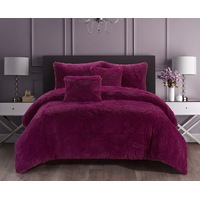 RAMESSES Shaggy Fleece Comforter Set Featuring 2-Bonus Cushion Covers