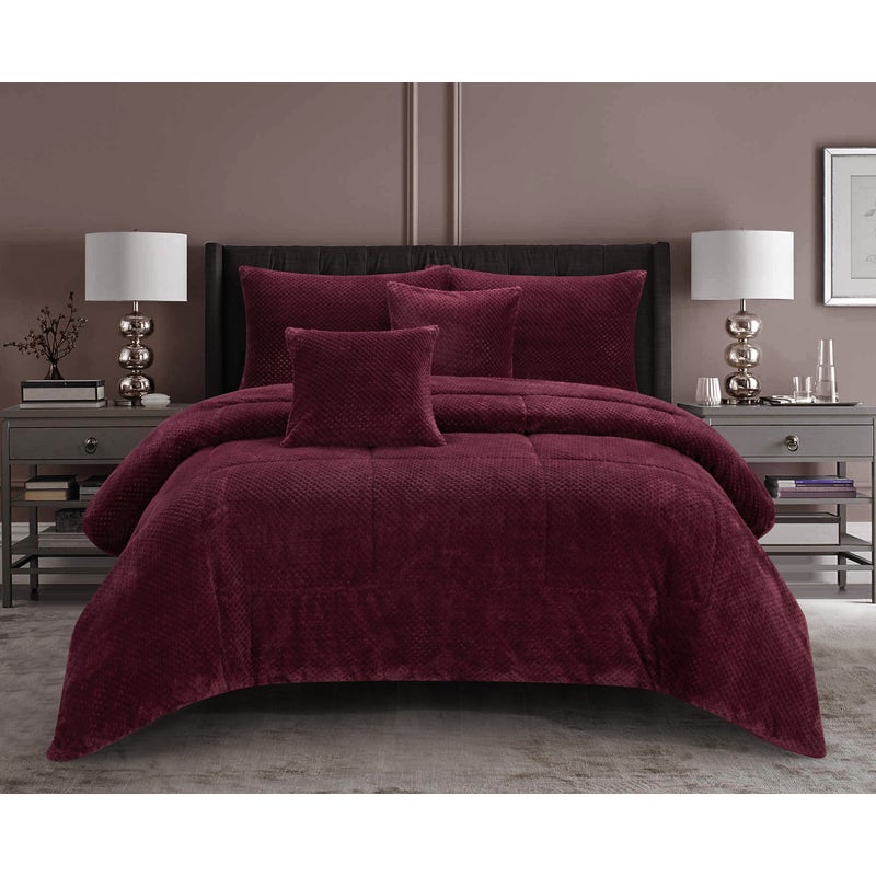 Buy Ramesses Waffle Fleece Comforter Set - MyDeal