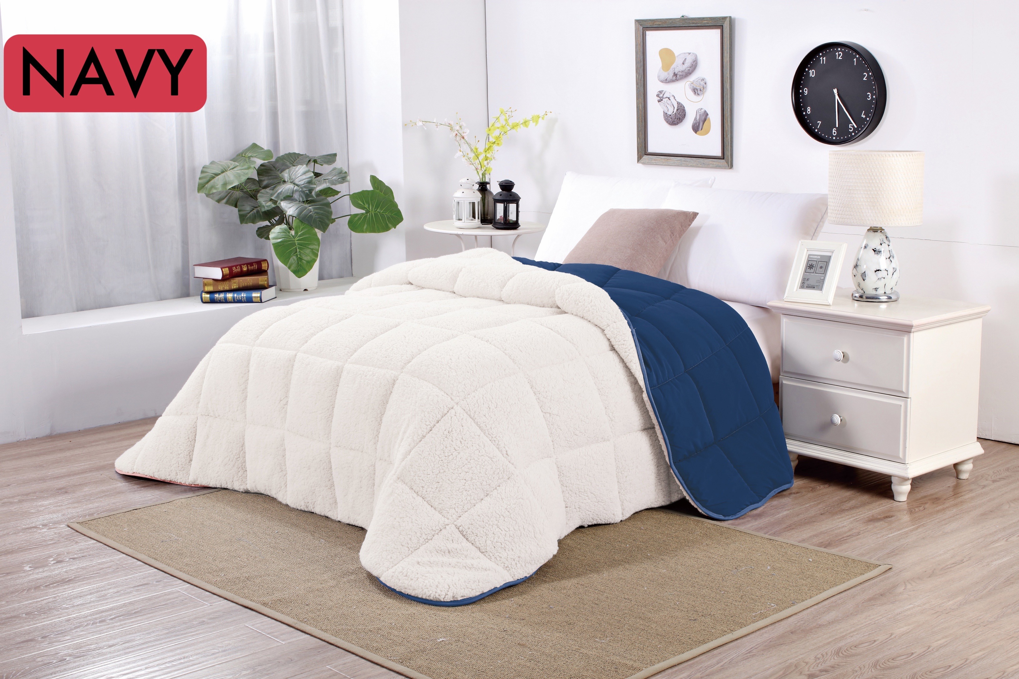 sherpa quilted fleece comforter set