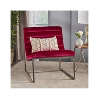 Glorie Garnet Velvet Sofa Chair