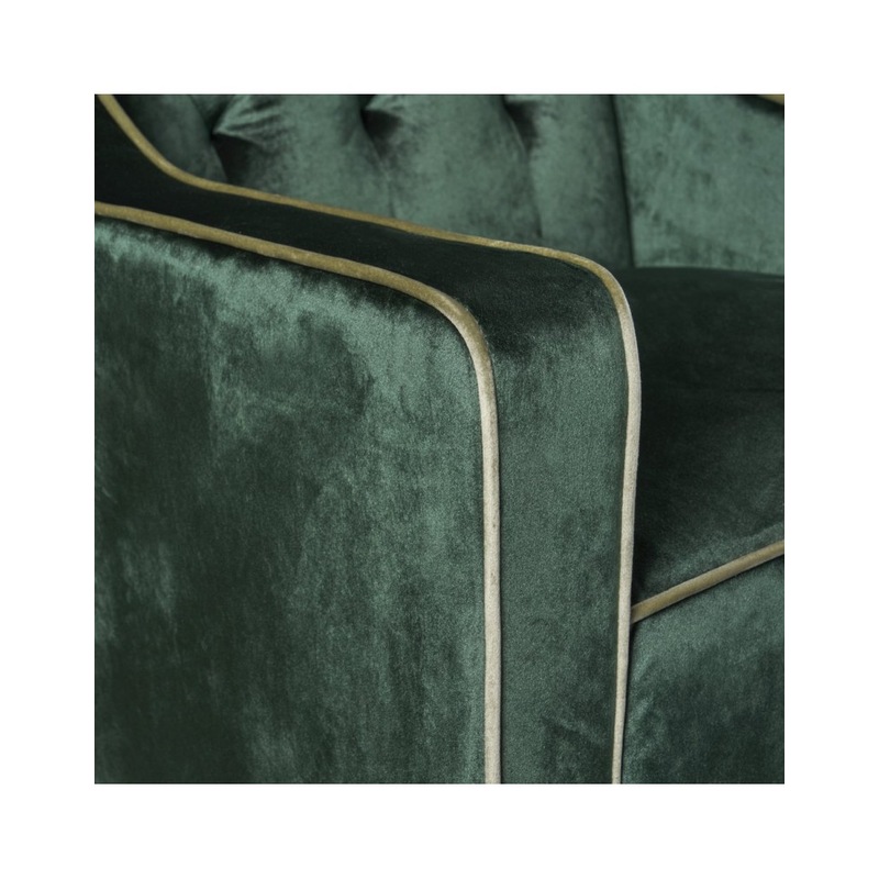 Buy Milan Two Tone Tufted Emerald New Velvet Club Armchair - MyDeal