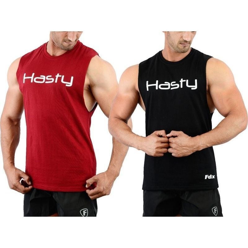FDX Hasty Workout Single Gym Singlet Vests 2 Colour