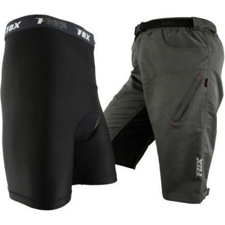 FDX Men's Padded Off-Road Cycling Shorts in Grey