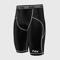 Fdx Men's Epifit Blk/white Compression Shorts Skin Tight Gym Pants