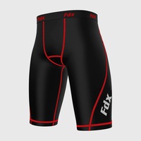 Fdx Men's Red Compression Shorts Skin Tight Gym Pants