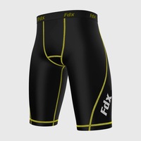Fdx Men's Yellow Compression Shorts Skin Tight Gym Pants