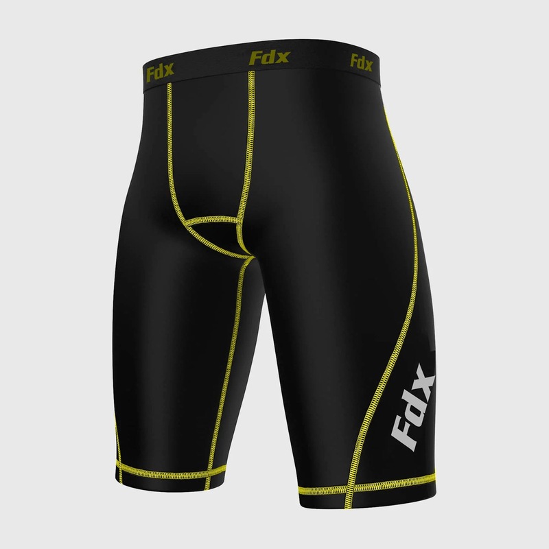 Buy Fdx Men's Yellow Compression Shorts Skin Tight Gym Pants MyDeal