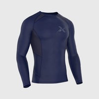 Fdx Recoil Navy Blue Men's Base Layer All Season Compression Top