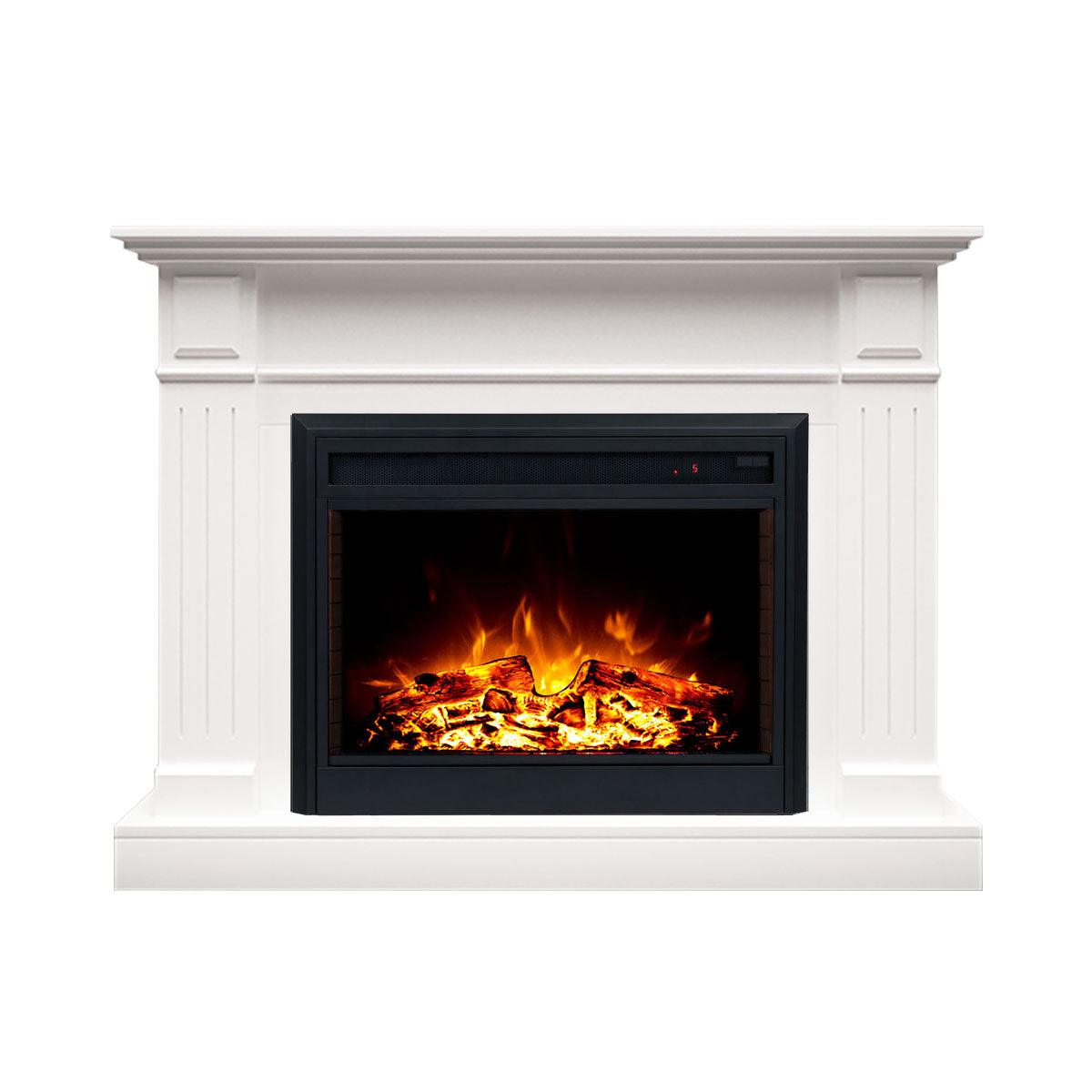 Berwick 2000W Electric Fireplace Heater White Mantel Suite with 30" Moonlight Insert