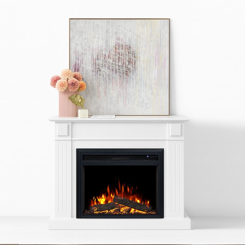 Electric Fireplace Heater With Mantel