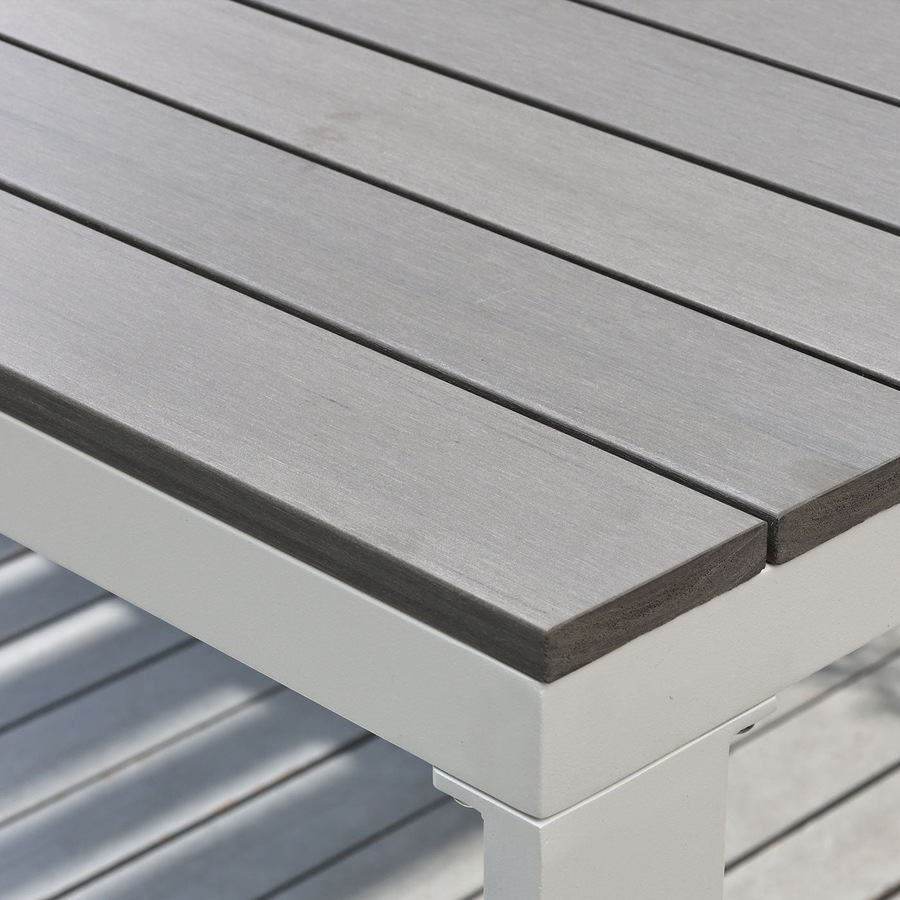 Brighton White Aluminium 5-Piece Outdoor Bar Table & Stool Set