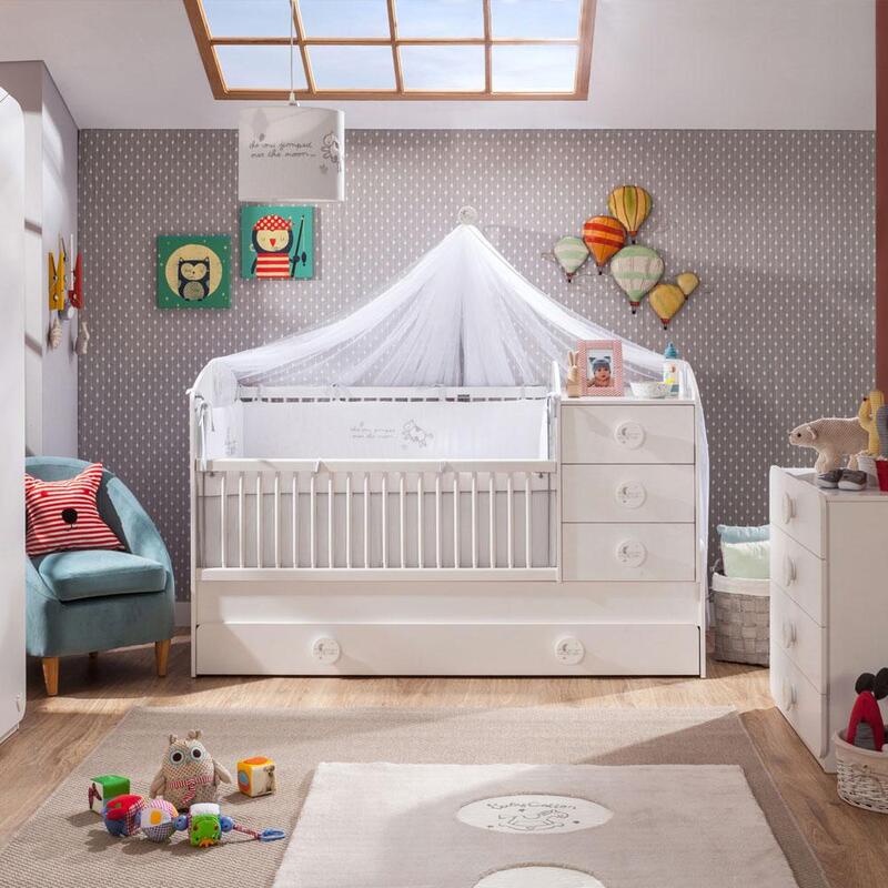 cot with change table attached