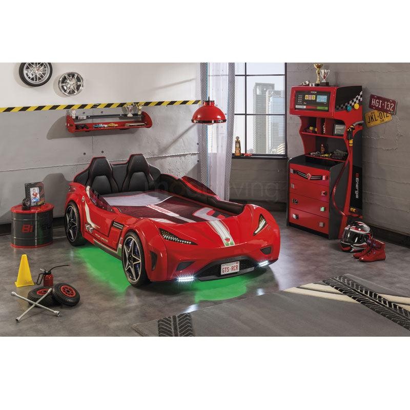 Cilek Kids GTS Race Car Bed with LED Lights Royal Red Buy Car Beds