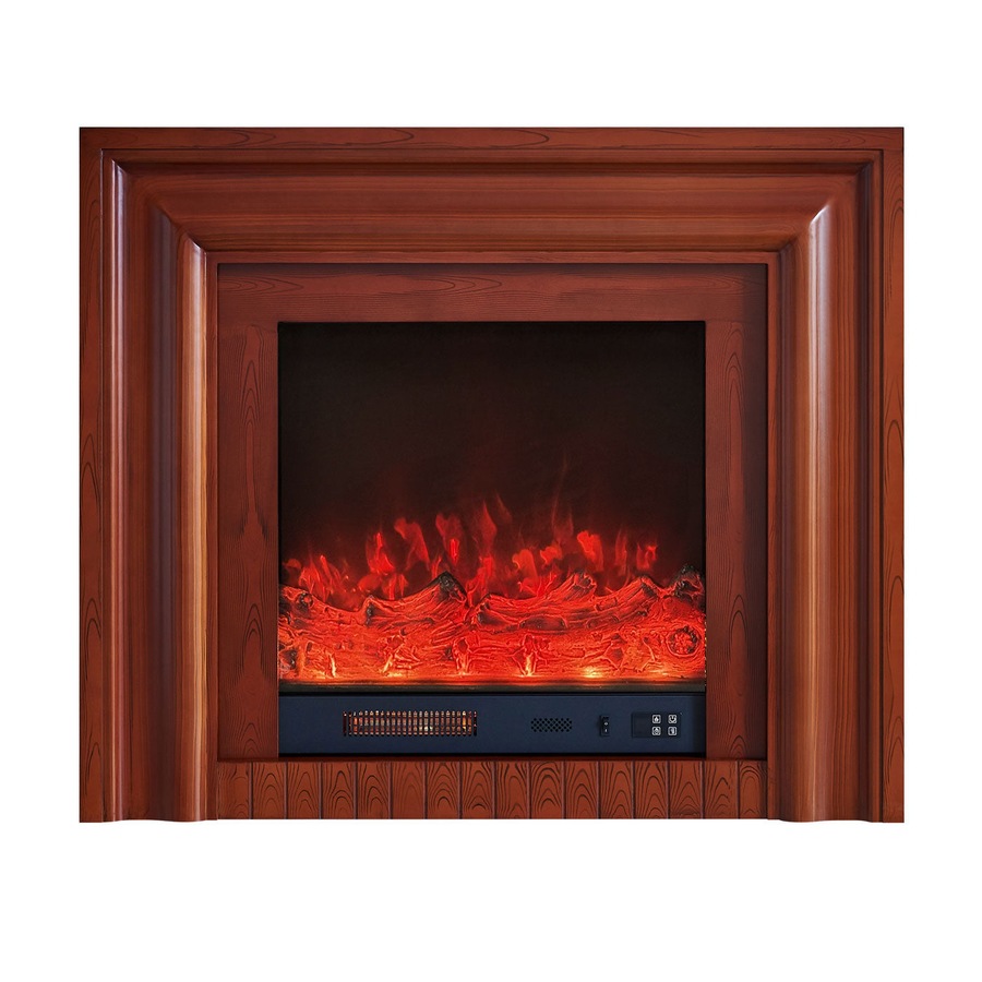 Emerald Electric Fireplace Heater Brown Mantel Suite - Smartphone Control