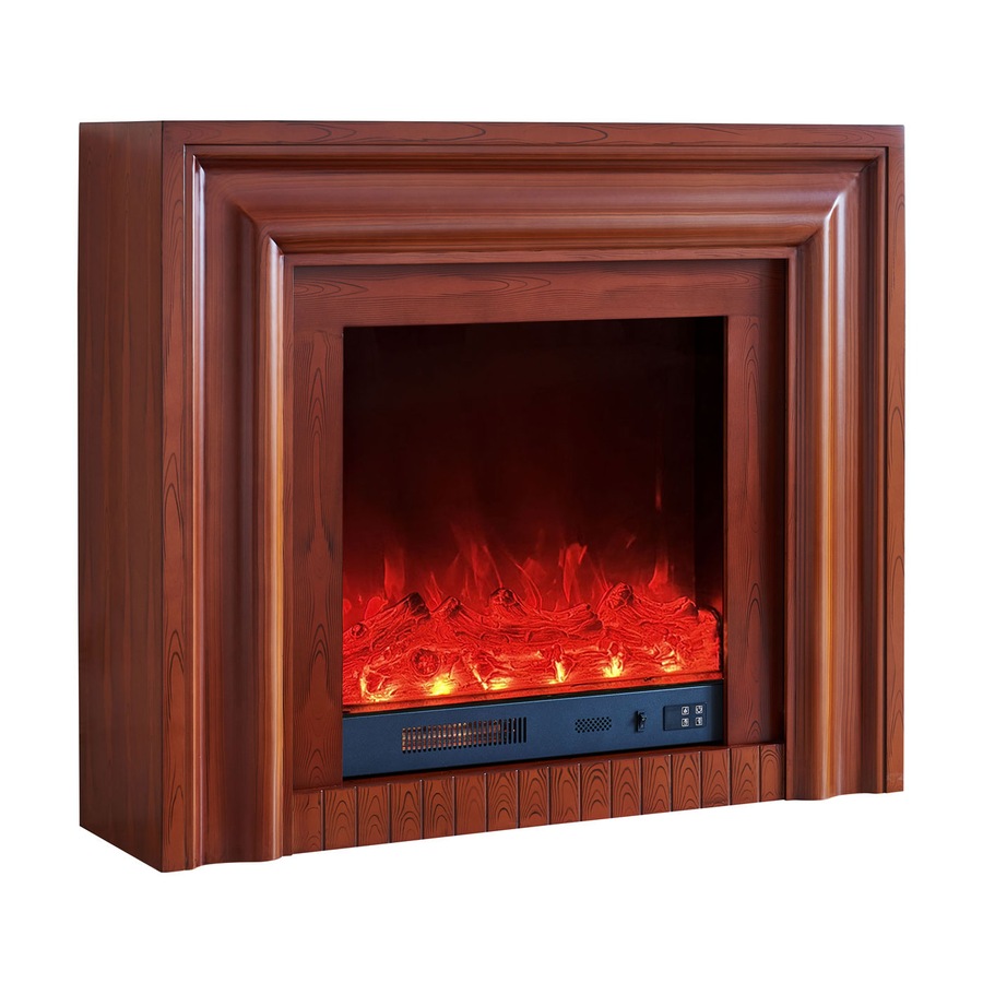 Emerald Electric Fireplace Heater Brown Mantel Suite - Smartphone Control