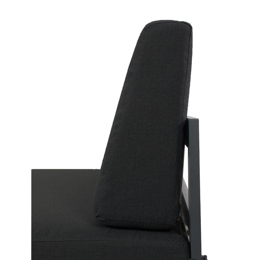 Milano Charcoal Aluminium Sofa Lounge Set - Dark Grey Cushion