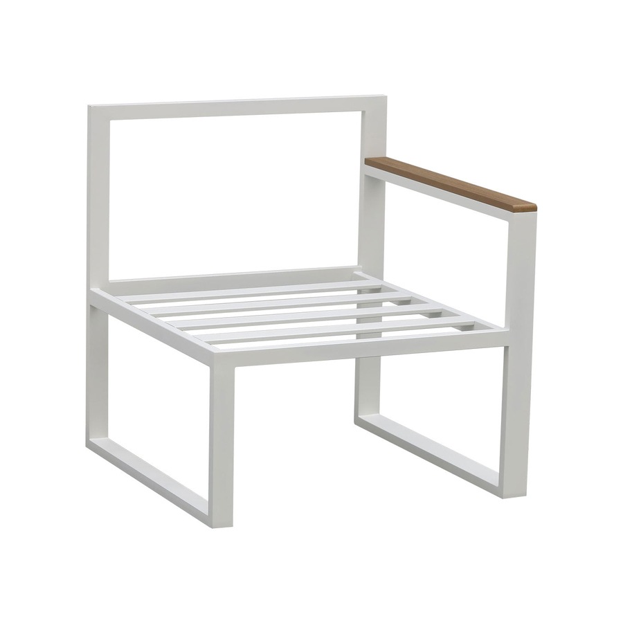 Sunbury 5-Piece White Outdoor Armchair Furniture Sofa Set with Stools & Table