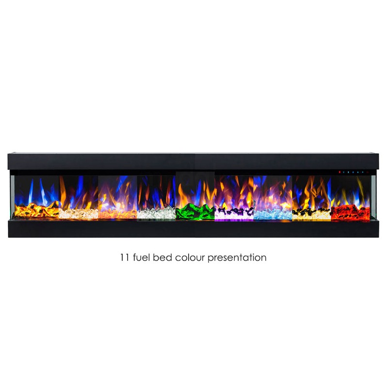 Zevoko 1600w 3 Sided 43 Inch Recessed Wall Mounted Electric Fireplace Fireplaces 9353729003410 Wall Mounted Electric Fireplace, 36 Inch Recessed Electric Fireplace