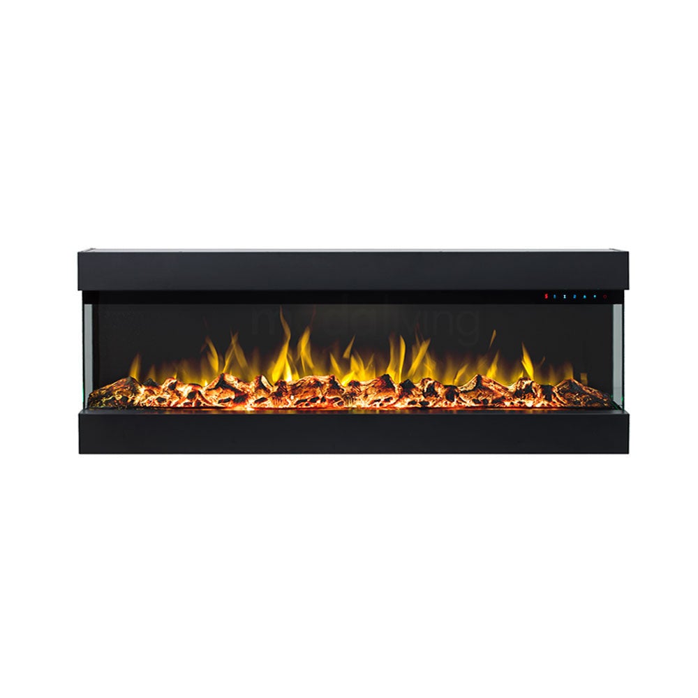 Zevoko 1600W 3 Sided 50 Inch Recessed / Wall Mounted Electric Fireplace