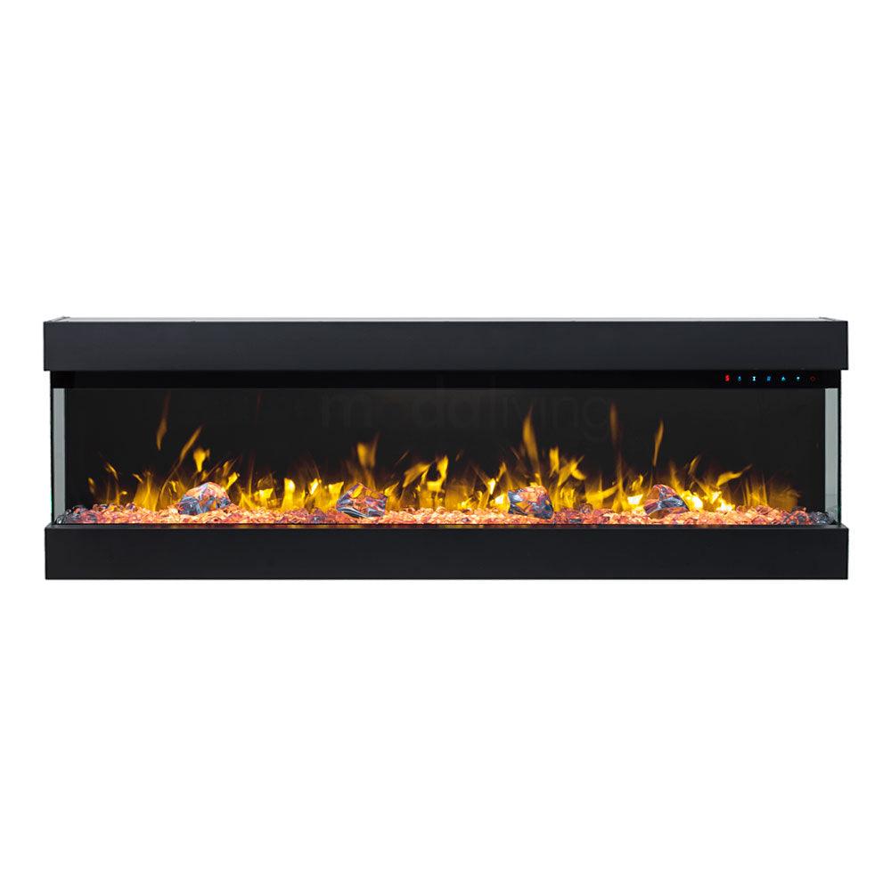 Zevoko 1600W 3 Sided 60 Inch Recessed / Wall Mounted Electric Fireplace