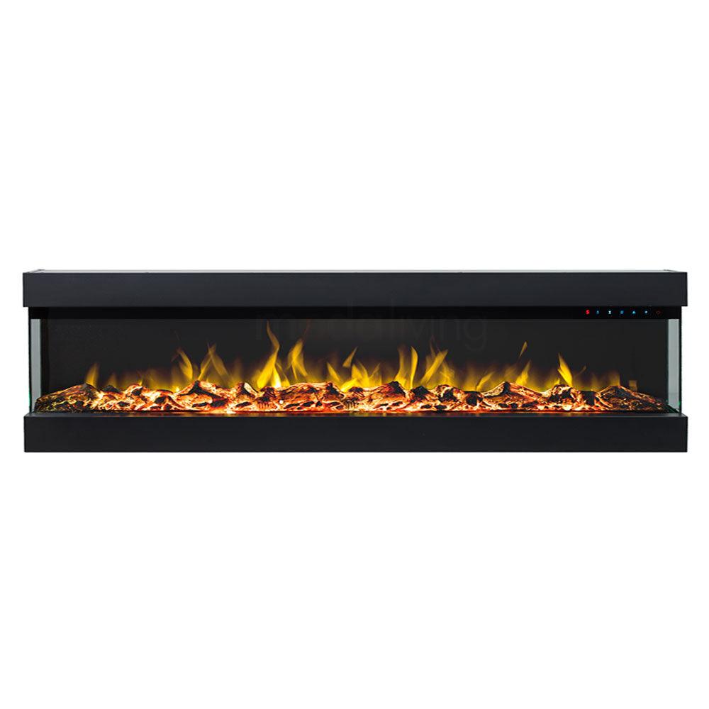Zevoko 1600W 3 Sided 72 Inch Recessed / Wall Mounted Electric Fireplace