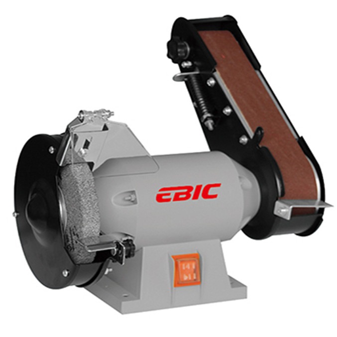 EBIC Bench Grinder & Belt Sander Combo Linisher Polisher Polishing Wheel Free 6