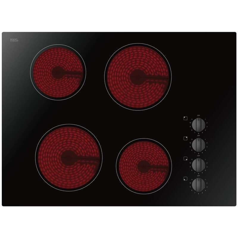 Euromaid 70cm Black Ceramic Glass Electric Cooktop CKS70 MyDeal