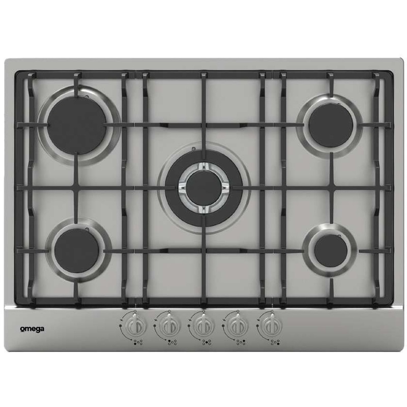 Buy Omega 70cm 5 Burner Stainless Steel Gas Cooktop OCG705X MyDeal