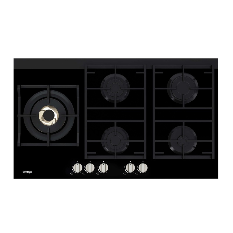 Buy Omega 90cm Black Ceramic Glass Gas Cooktop OCG95FFX MyDeal