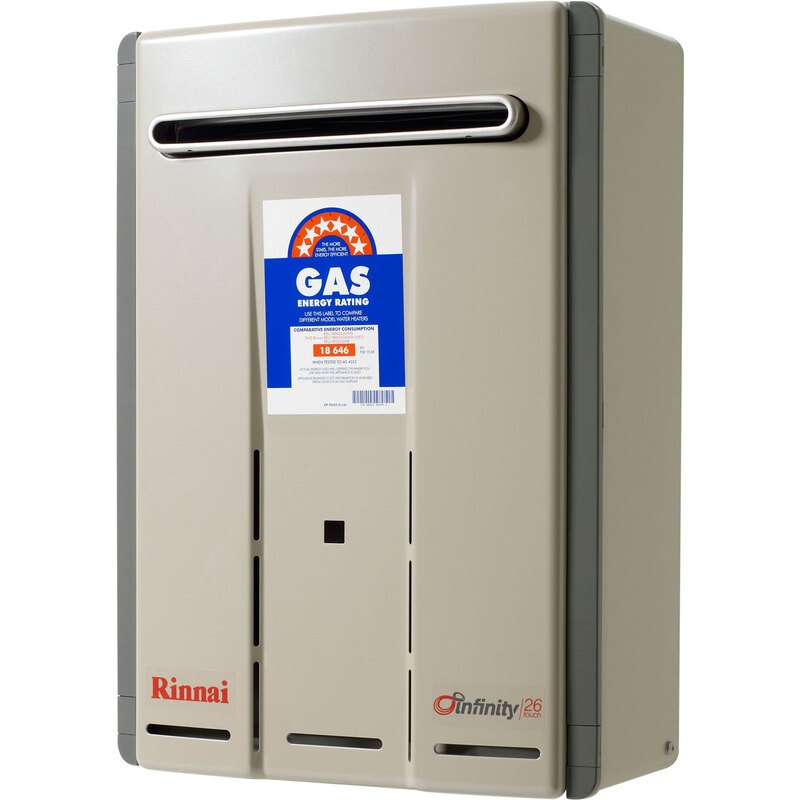 Buy Rinnai Infinity Touch 50°C 26L Natural Gas Instant Hot Water System