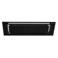 Schweigen 90cm Silent 1600m3/hr Undermount Rangehood Black Glass KLS-9GLASSBLKSP