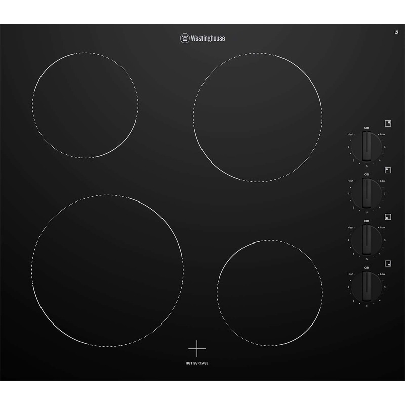 Buy Westinghouse 60cm Black Ceramic Glass Electric Cooktop WHC642BC