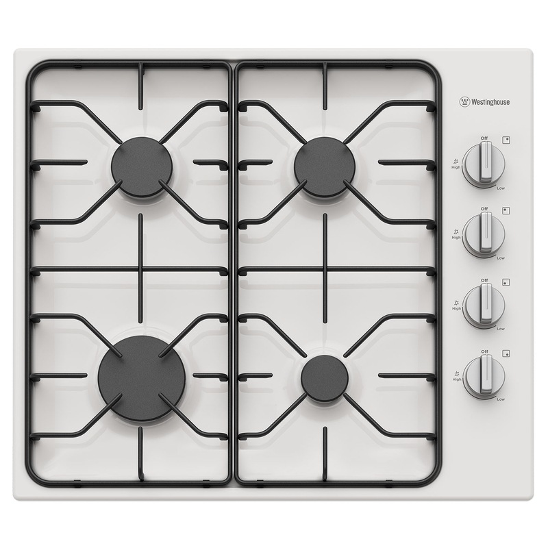 Westinghouse 60cm White Enamel Gas Cooktop WHG640WC MyDeal