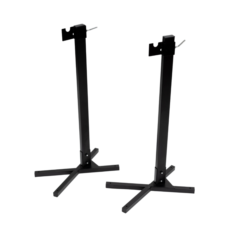 Heavy Duty Height Adjustable Portable Spit Rotisserie Stands x 2
