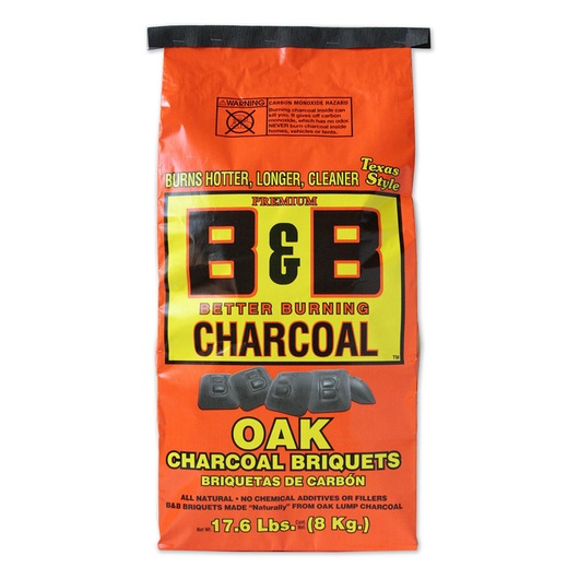 B&B Charcoal Natural Oak Briquettes 8kg | Buy Firestarters & Charcoal ...