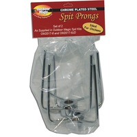 Chrome Plated 4 Forked Prongs (Pair) - Outdoor Magic