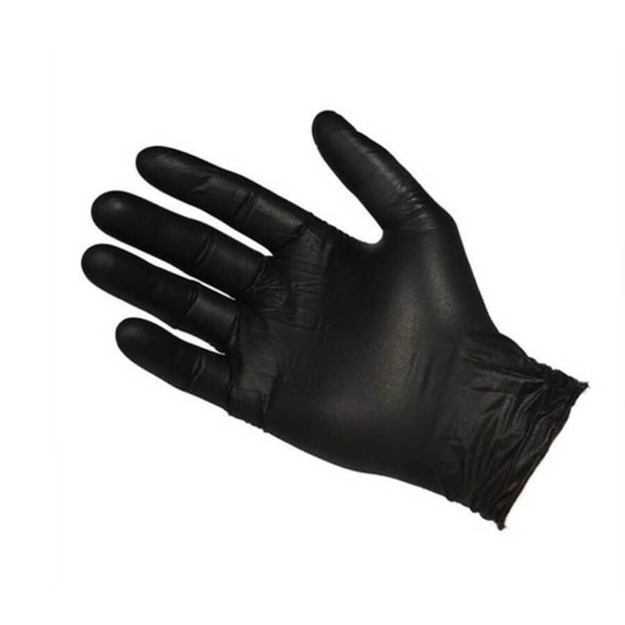 Extra Large Black Nitrile Gloves - 100 pack - BBQ/Smoker Grilling Gloves