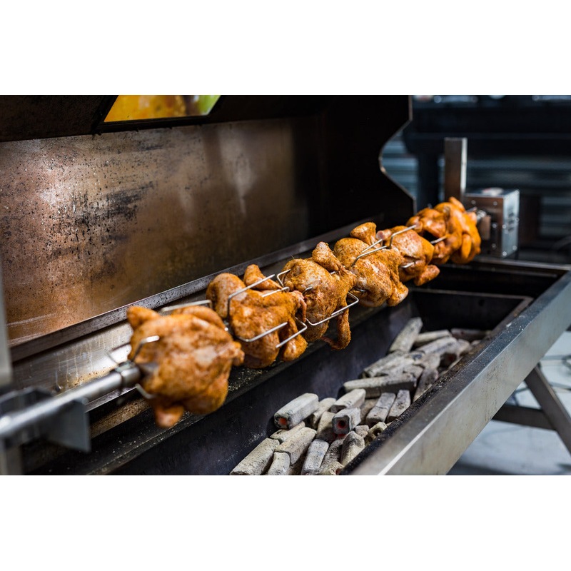 Buy Stainless Steel Dual Fuel Spit Roaster 1500mm Cook with gas or