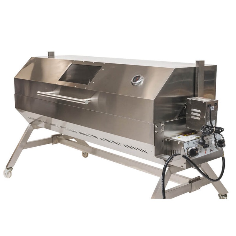 Buy Stainless Steel Dual Fuel Spit Roaster 1500mm Cook with gas or