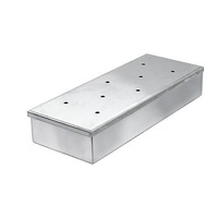 Stainless Steel Wood Chip - Pellet Smoker Box - Flaming Coals